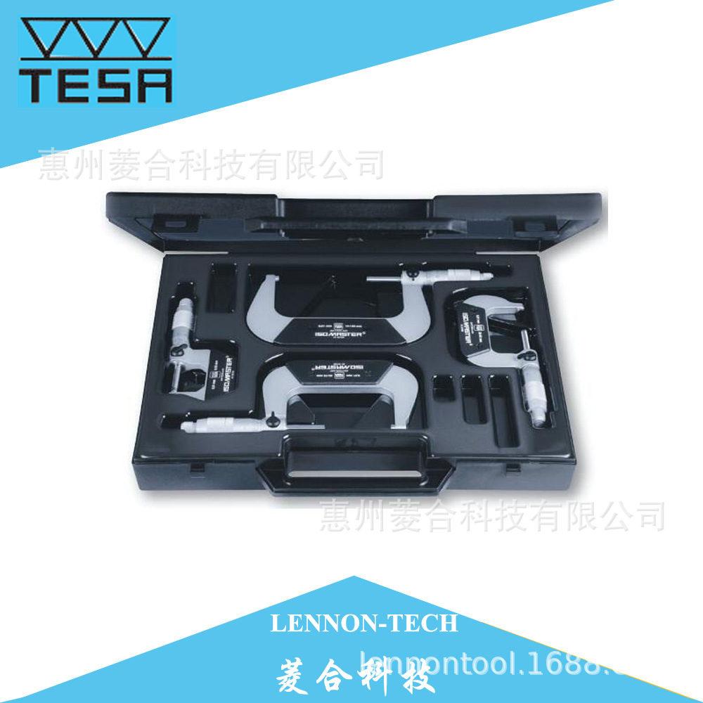 进口瑞士TESA标准型机械外径千分尺00110113套装0-100mm 0.01mm