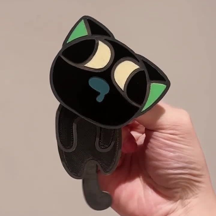 国潮卡通天才罗小黑小猫谷子战记亚克力钥匙扣钥匙圈摇摇包挂件