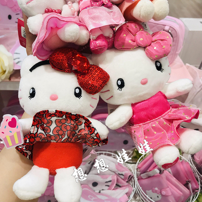 现货日本USJ大阪环球影城三丽鸥kitty公仔娃娃毛绒钥匙扣挂件包挂