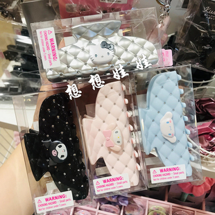 现日本三丽鸥kitty玉桂狗库洛米美乐蒂水钻鲨鱼夹抓夹发夹饰夹子