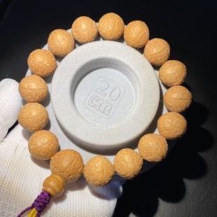 匠心凡尘尼泊尔凤眼菩提16mm手串单圈念珠麒麟眼三通单圈长条文