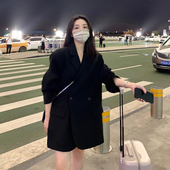 时尚 黑色西装 外套女2025年新款 气质百搭宽松休闲网红小西服女上衣