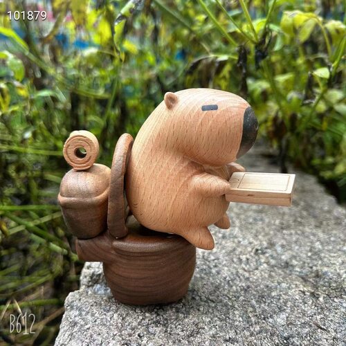 卡皮巴拉磁吸摆件创意木质雕刻