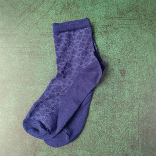 外单竹炭纤维女袜春夏薄款 吸汗透气棉袜女 中筒袜藏蓝色夏季