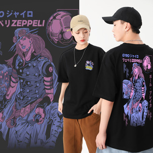 STEEL 日系动漫JOJO 奇妙冒险短袖 飙马野郎T恤夏季 RUN衣服 BALL