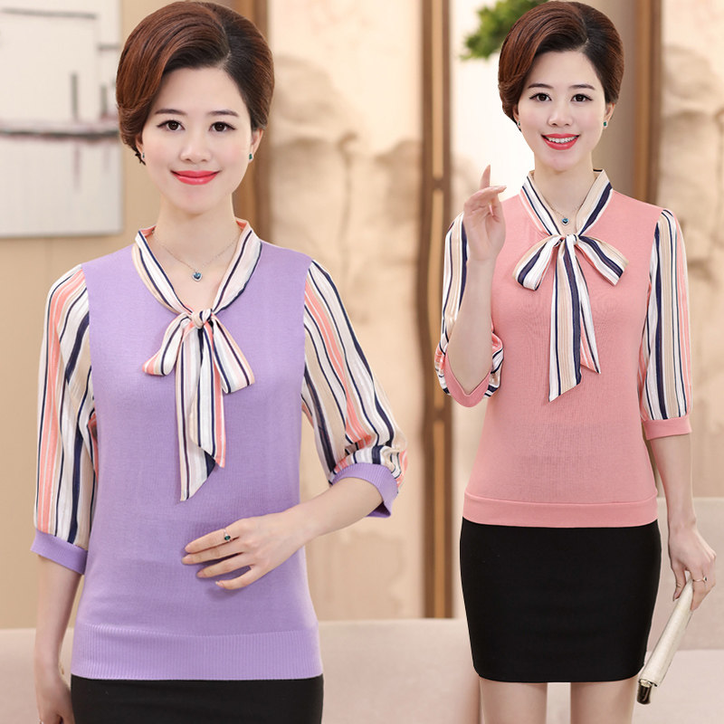 summer Autumn middle age Auntie mom Women equipment Sleeve Body and Blood shirt clothes 30 40 50 year nvin the Women's clothing/Boutique , Middle-aged women  category - from Buy2taobao.com to provide professional Taobao agent buy service