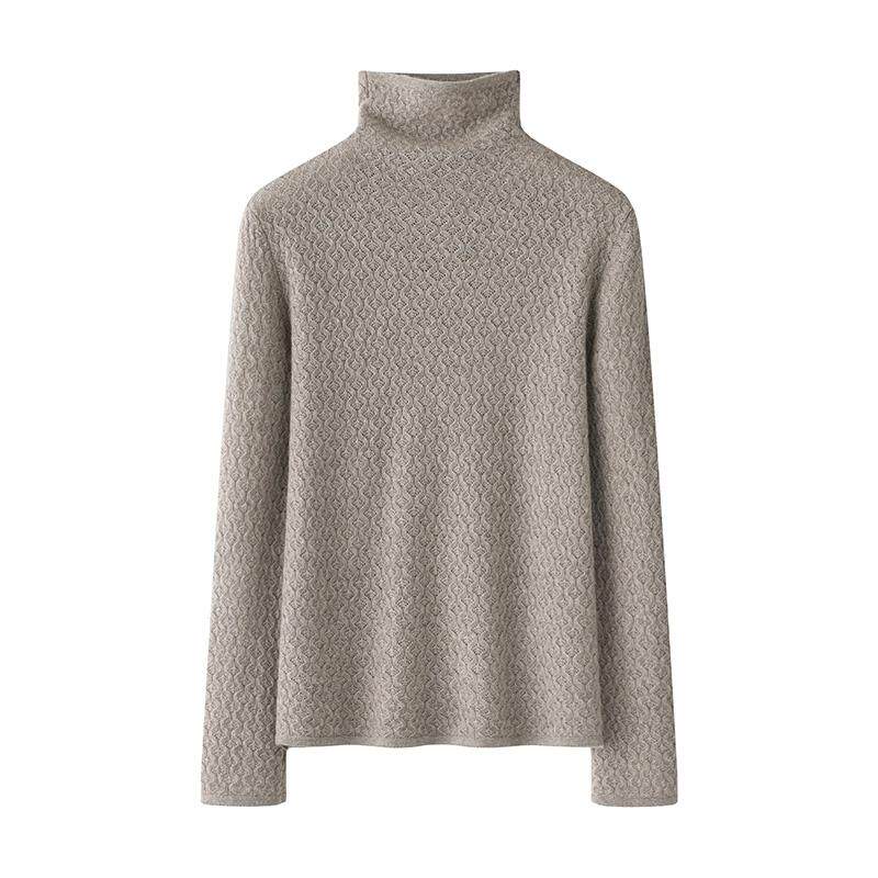 新款针织羊绒衫半高领修身显瘦内搭羊毛衫毛衣女士套头纯色百搭