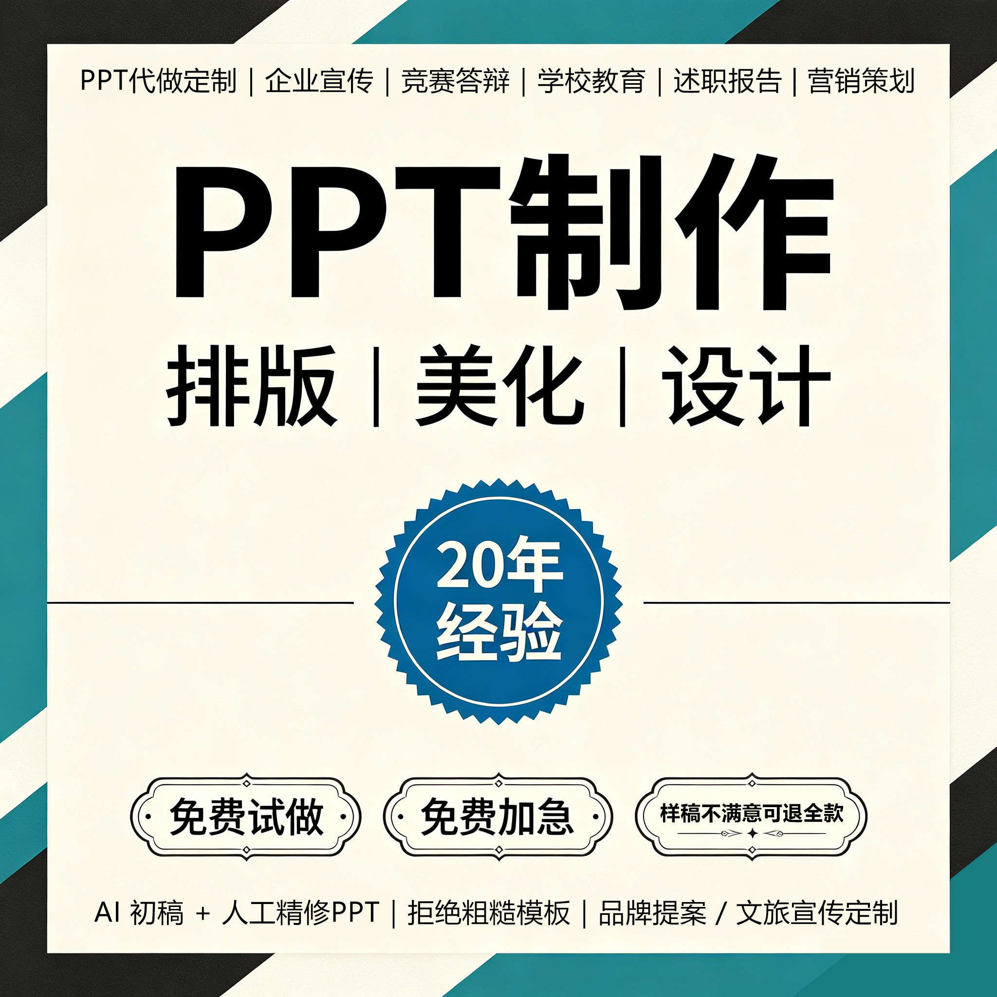 PPT定制美化修改幻灯片课件动画图片