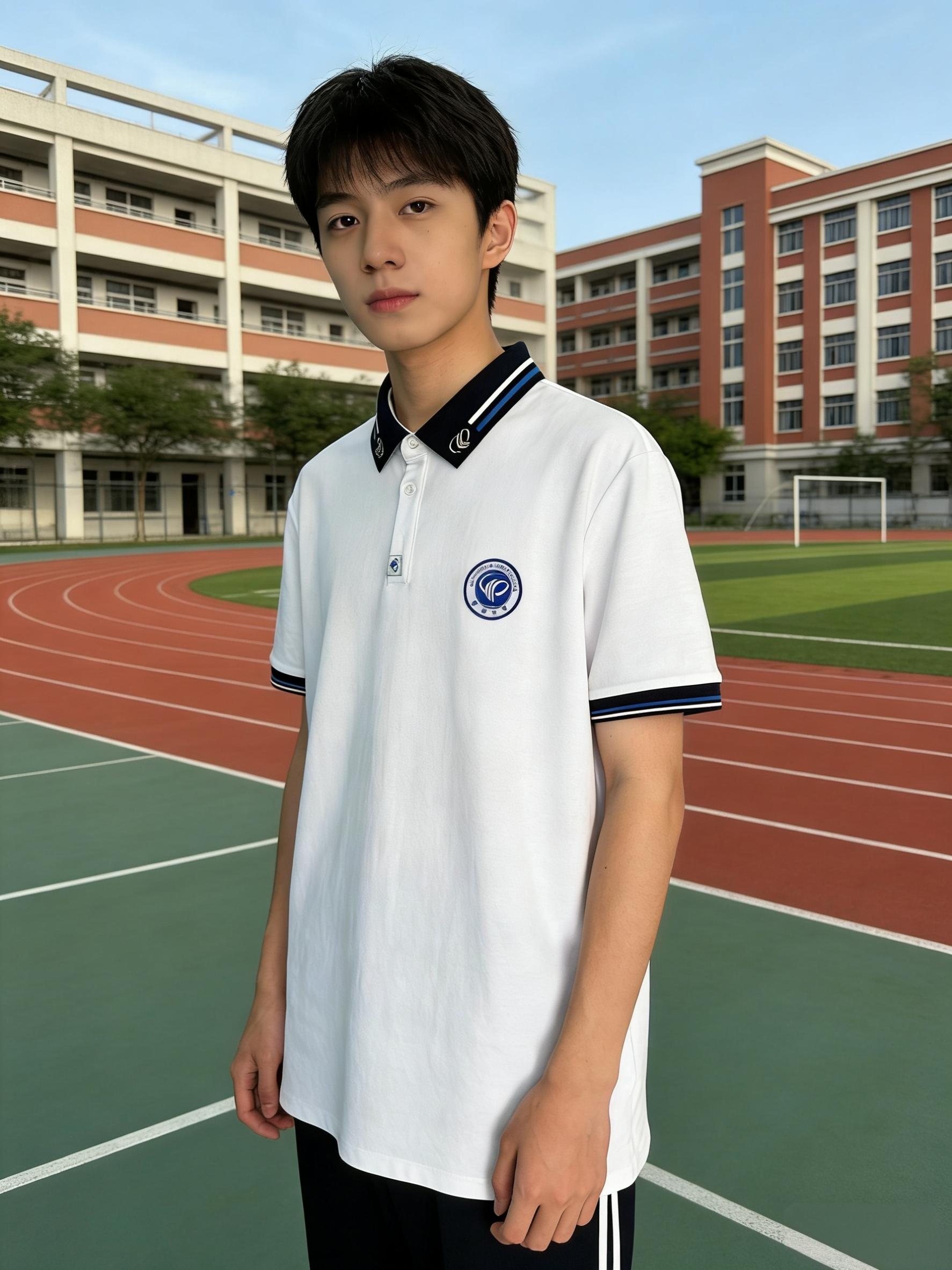 东莞市常平镇常平中学高中部高一新生新版学生校服纯棉Polo衫