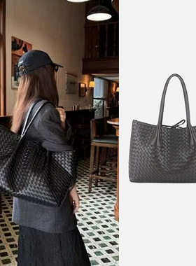 2025秋冬系列Pinacoteca新款手工编织女大容量牛皮大容量通勤包