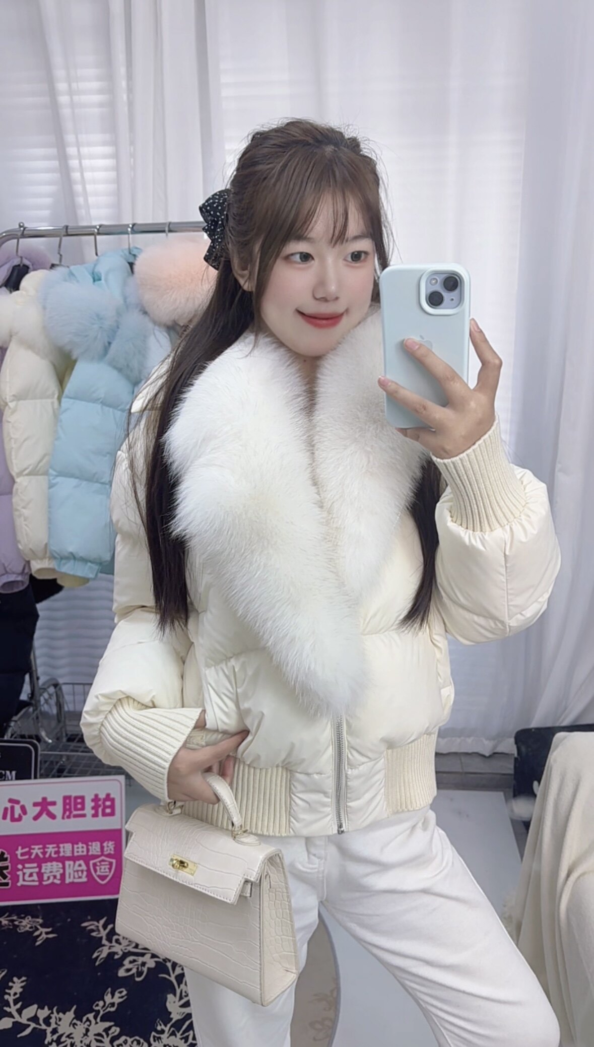 2025冬季新款韩版甜美大狐狸羽绒服