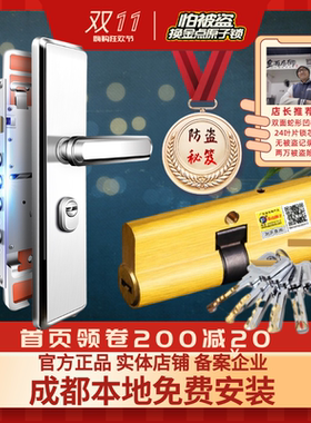 金点原子锁芯防盗门锁芯C级超b级锁芯双叶片锁芯SYB成都上门换锁