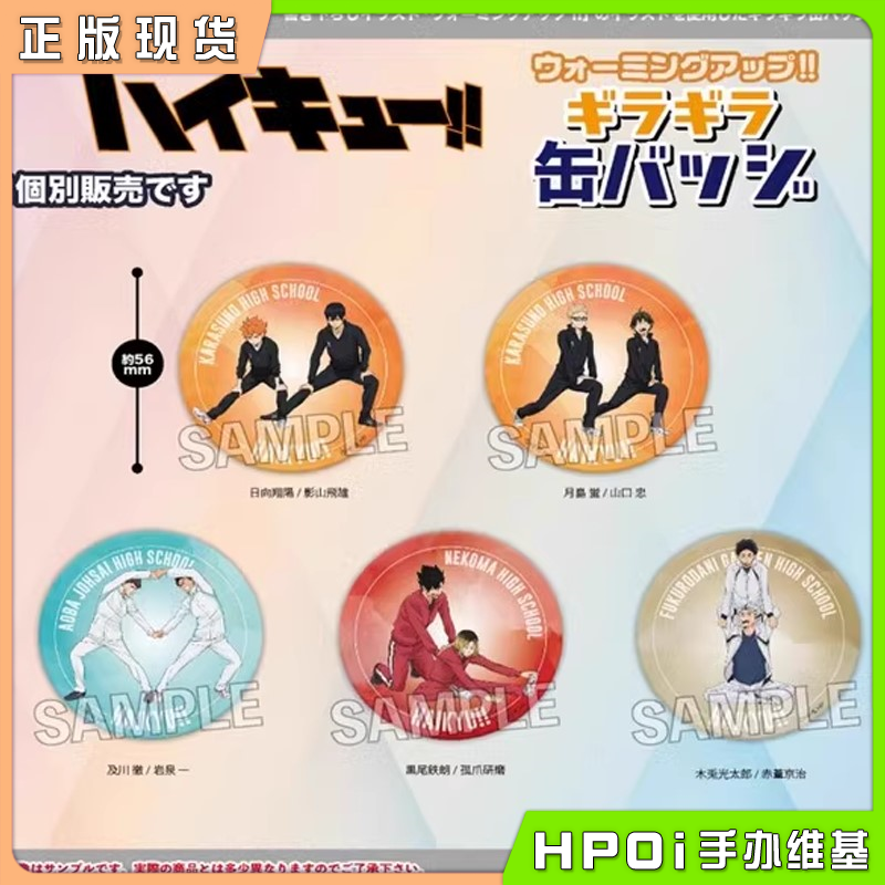 【Hpoi现货】PROOF 排球少年 热身运动 训练双人闪闪吧唧徽章周边