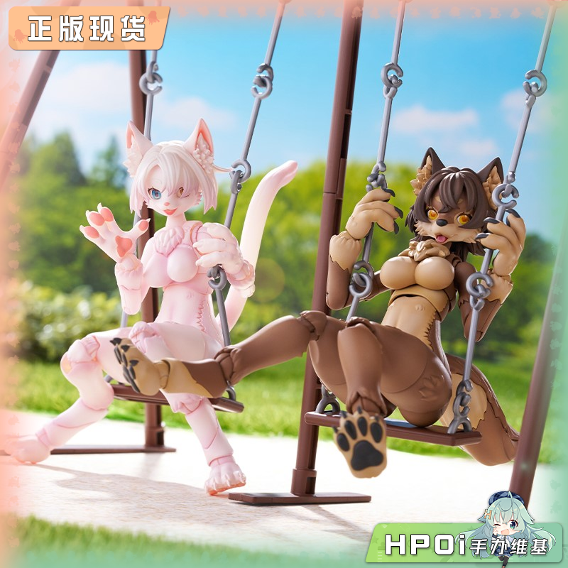青岛社 KEMOPLA 高曼尼猫 日本狼 机娘 模型可动手办