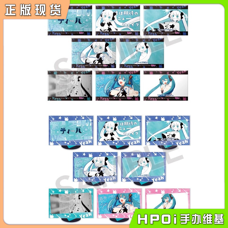 DMM 初音未来 Miku MV名场面方吧唧徽章立牌 周边