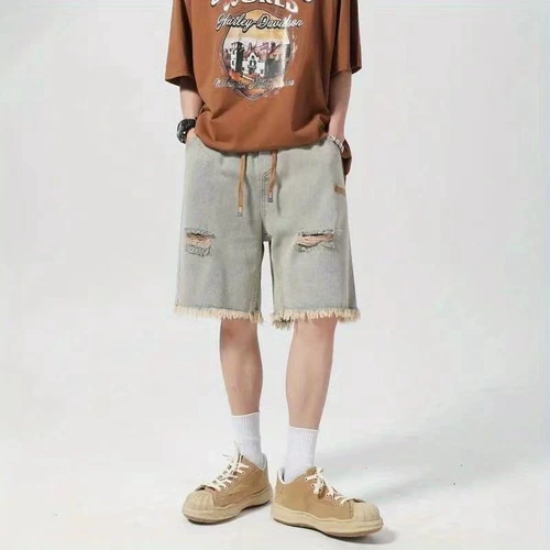 Ретро джинсовая юбка, шорты, дизайнерские тонкие штаны, в американском стиле, тренд сезона