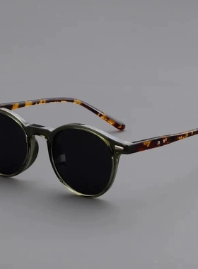 日系复古圆形偏光防紫外线墨镜