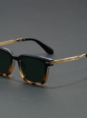 复古玳瑁色方形防紫外线墨镜