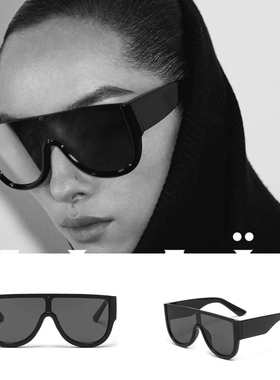 大方框防紫外线太阳眼镜男女酷黑