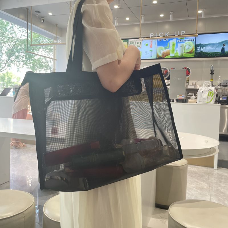 其他浙江省复古网纱大容量购物袋