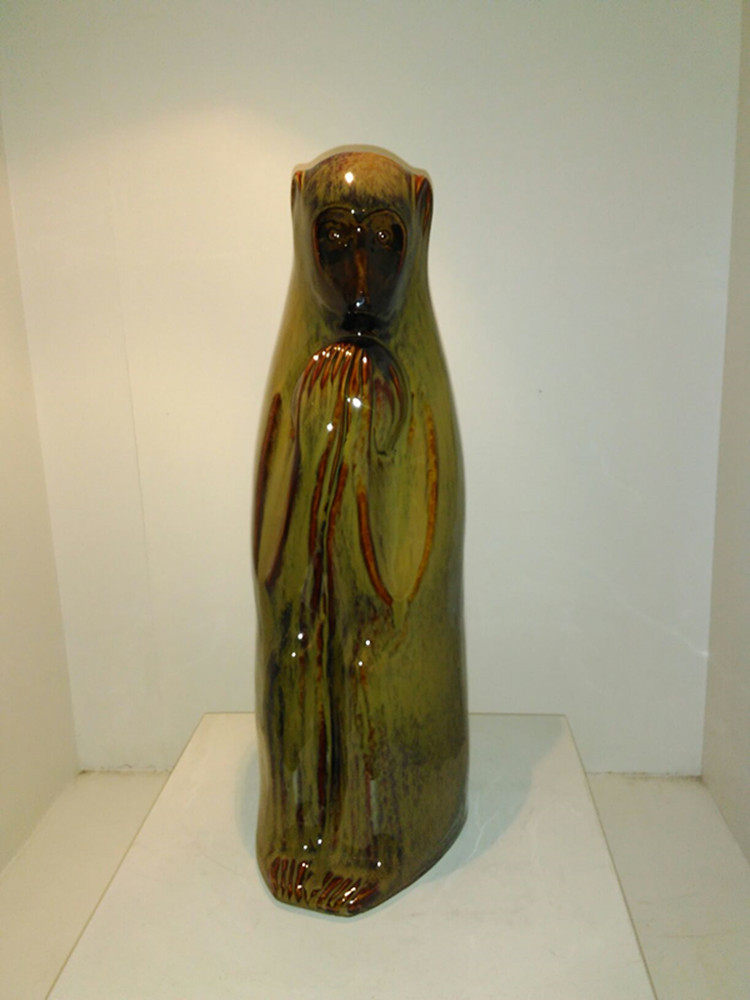 景德镇陶瓷刘远长生肖猴年礼品瓷精品名家作品家居饰品摆件