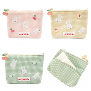日系卡通可爱miffy米菲兔刺绣纸巾收纳包零钱包小物包旅行手拿包