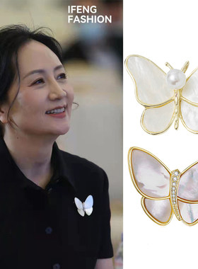 破茧成蝶胸针贝壳百搭女