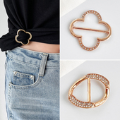 扎衣服衣角下摆打结扣环丝巾扣神器高档两用t恤装 饰配饰百搭胸针