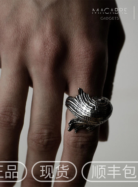 波兰暗黑品牌Macabre Gadgets 925银海螺戒指潮流