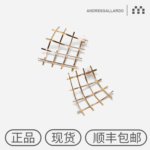 西班牙手工波浪夸张耳钉