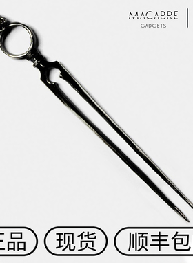 现货波兰暗黑品牌Macabre Gadgets骷髅925银发簪发饰顺丰包邮