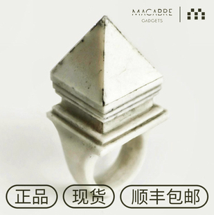 波兰暗黑设计品牌Macabre Gadgets 三角戒指几何戒指白色极简