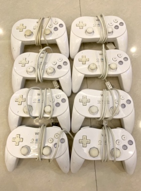 wii wiiu 二手原装经典手柄 二代牛角游戏手柄 白色