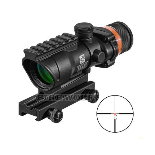 小海螺四倍速瞄ACOG真光纤高清十字精准望远镜模型器摆件弹弓备件