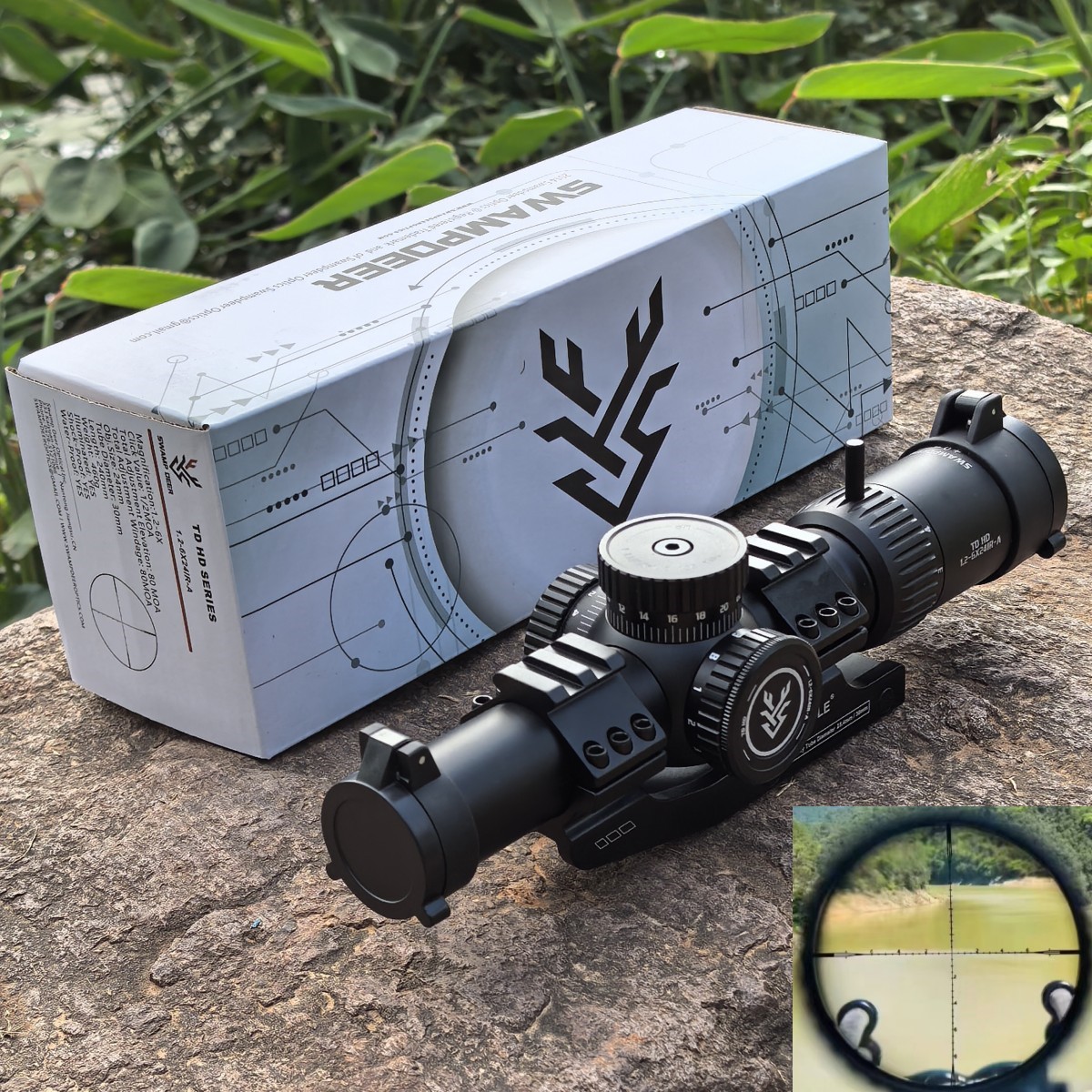 沼泽鹿速瞄TDHD1.2-6倍镜十字6倍高清瞄准望远镜模型器材弹弓备件