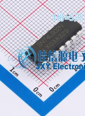 逻辑门 SN74LS02N(LX) LX(灵星芯微) DIP-14或非门4通道全新(5只)