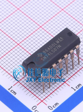 缓冲器/驱动器    SN74LS07N  TI(德州仪器)  DIP-14