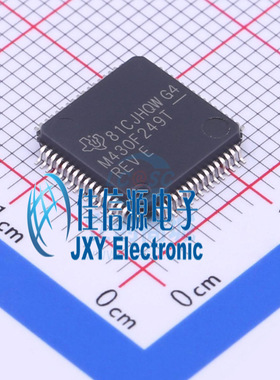 60KB单片机 MSP430f249TPMR TI LQFP-64(10x10) 全新MSP430 16MHz