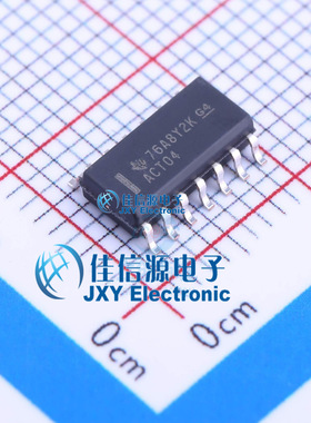 反相器 SN74ACT04DR TI SOIC-14全新6通道1输入4.5V~5.5V2uA