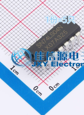 反相器 SN74LS04N(LX) LX(灵星芯微) DIP-14全新6通道2V~6V(5只)