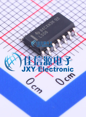 反相器 SN74LS06DR TI SOIC-14单输入6通道4.75V~5.25V全新40mA