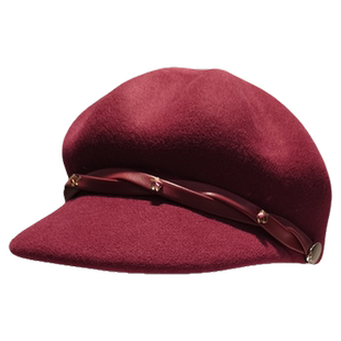 秋冬帽子女款2025新款时尚百搭羊毛八角帽女贝雷帽日系女士鸭舌帽