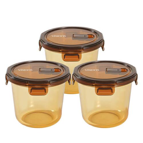 康宁餐具保鲜盒家用玻璃饭盒700/800ml汤盒透明耐热便当盒