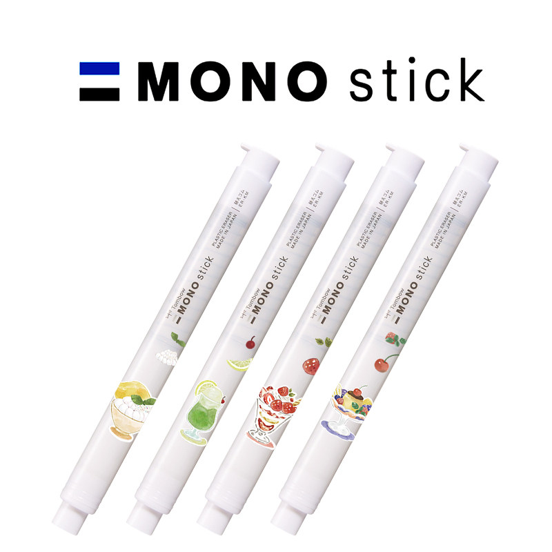 日本Tombow蜻蜓按动笔型橡皮DIY日式甜品stick美术素描可换芯芭菲图片