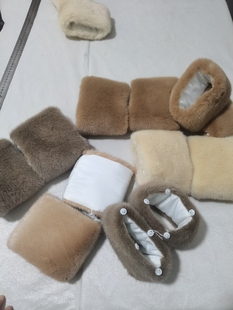 口袖 口手圈旗袍防风大衣棉衣水貂袖 套 子貂毛袖 整皮水貂毛袖