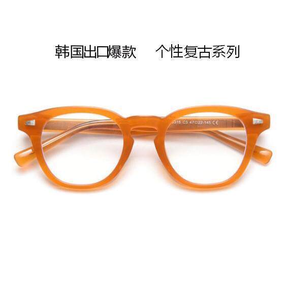 98315韩版新款男TR眼镜框复古板材插芯脚网红眼镜架女黑粗边平光
