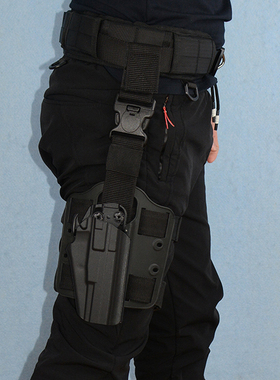 战术绑腿快拔套DX2011C2快把套火鹤G34 DK05 P320 OY G17 TTI枪套