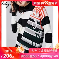 Lily2018 mùa đông mới của phụ nữ sọc thư hoa len áo len thẳng 118450B8716 - Áo / áo thun áo thun nữ đẹp