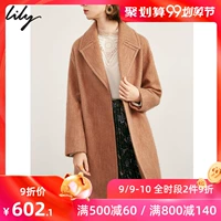 Lily2018 mùa đông mới của phụ nữ thắt lưng áo len dài áo len 118419F1904 - Trung bình và dài Coat áo bomber