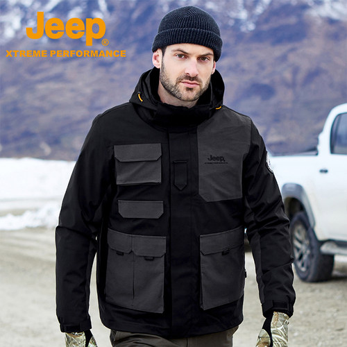 JeepXtreme Performance户外高端男士冲锋衣抓绒两件套J232094087